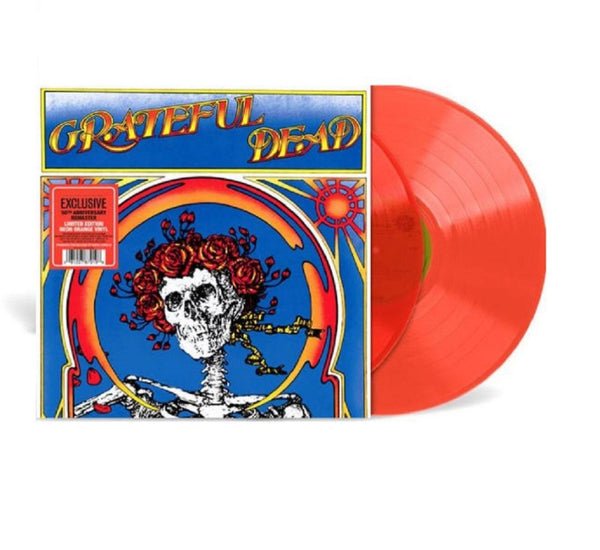 Grateful Dead (Skull & Roses) Live Exclusive Neon Orange Colored 2x LP Vinyl Record