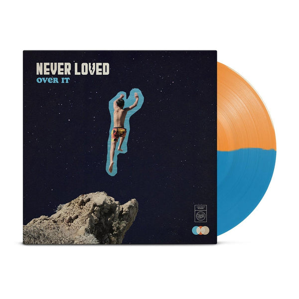 Never Loved - Over It Exclusive Limited Edition Half Blue & Half Orange Vinyl LP Record