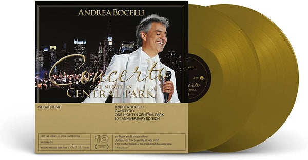 Andrea Bocelli - Concerto: One Night In Central Park Exclusive Limited Edition 10th Anniversary Gold Vinyl 2LP