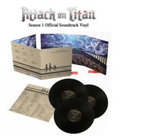 Attack on Titan: Season 1 Original Soundtrack Exclusive 3x LP Black Vinyl LP_Record
