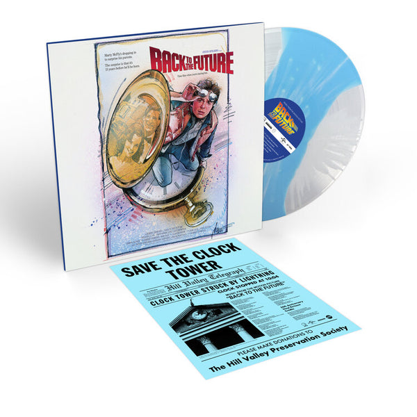 Back To The Future Gallery Icy Exclusive Limited Edition Blue And Pink Splatter Vinyl With Cover