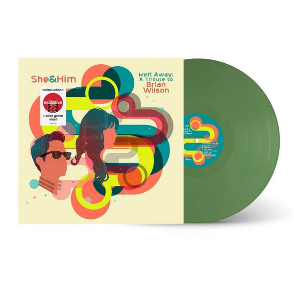 She & Him - Melt Away A Tribute to Brian Wilson Limited Edition Exclusive Olive Green Color Vinyl LP