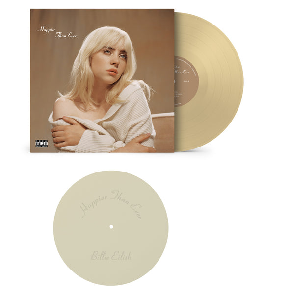 Billie Eilish - Happier Than Ever Exclusive Golden Yellow Color LP Vinyl Limited Edition Record & Slipmat