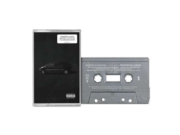 Kendrick Lamar - Good Kid, M.A.A.D City Exclusive 10 year anniversary Edition Grey Colored CassetteTape