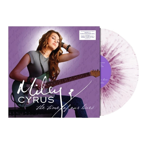 Miley Cyrus - The Time of Our Lives Limited Edition White with Purple Splatter Vinyl LP Record