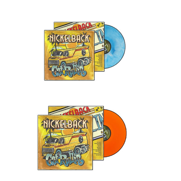 Nickelback - Get Rolling Exclusive Galaxy Orange Blue & White Color Vinyl Bundle 2LP Record