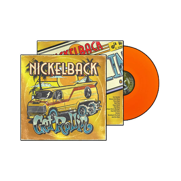 Nickelback - Get Rolling Exclusive Limited Edition Galaxy Blue & White Color Vinyl LP Record