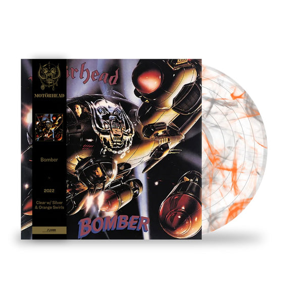 Revolver X Motörhead - Bomber Exclusive Special Collector's Edition Clear W/ Silver And Orange Swirls Color Vinyl LP Record
