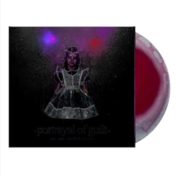 Portrayal Of Guilt - We Are Always Alone Exclusive Limited Edition Blood Red, White & Metallic Silver Mix Vinyl LP Record