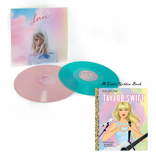 Taylor Swift Lover Pink Blue 2x LP Colored Vinyl And A Little Golden Book  Biography – Entegron LLC