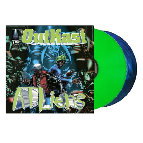 OutKast -  ATLiens Exclusive Club Edition Neon Green & Blue Galaxy 2LP Vinyl Record