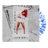 Megan Thee Stallion - Good News Exclusive Limited Edition Blue-Streaked White Vinyl LP Record