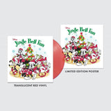 Disney Jingle Bell Fun Exclusive Limited Edition Translucent Red Color Vinyl LP + Collectible Poster