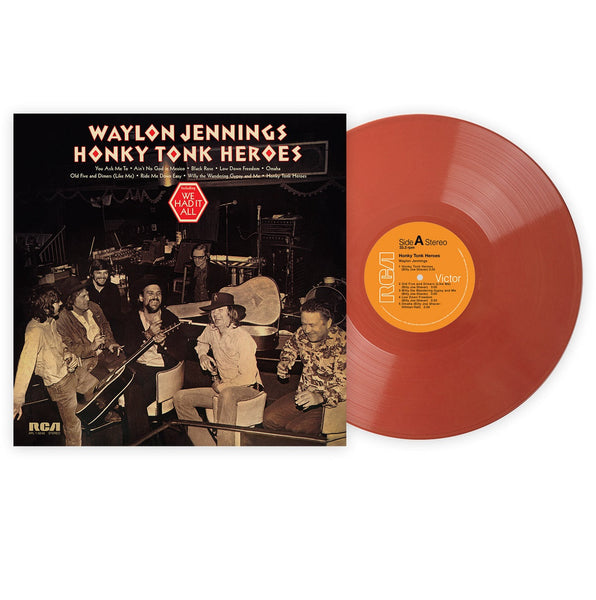 Waylon Jennings - Honky Tonk Heroes Exclusive ROTM Club Edition Rust Color Vinyl LP Record