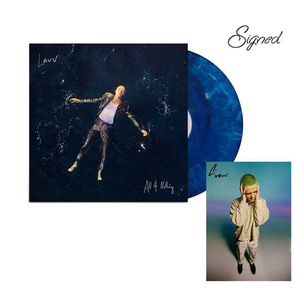 Lauv - All 4 Nothing Exclusive Marble Blue Color Vinyl LP Limited Edition w/ Signed Art Card