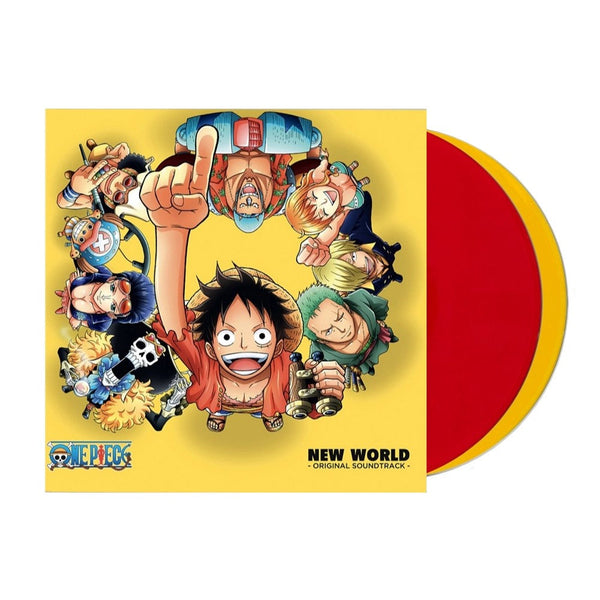 One Piece New World Original Soundtrack Exclusive Red & Yellow Color Vinyl 2x LP Record