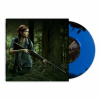 The Last of Us Part 2 Ellie Edition Exclusive Limited Edition Blue Black Swirl 7" Vinyl LP