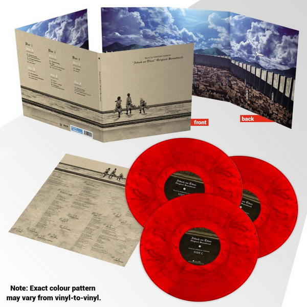 Hiroyuki Sawano - Attack On Titan Soundtrack Season 1 Exclusive Red Marble 3x Vinyl LP #/500