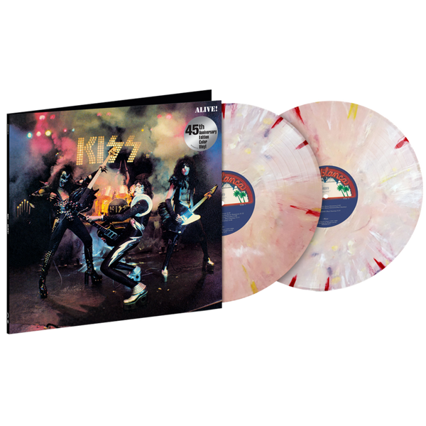 Kiss World - Alive Exclusive Limited Edition Clear White Red Yellow Swirl Vinyl
