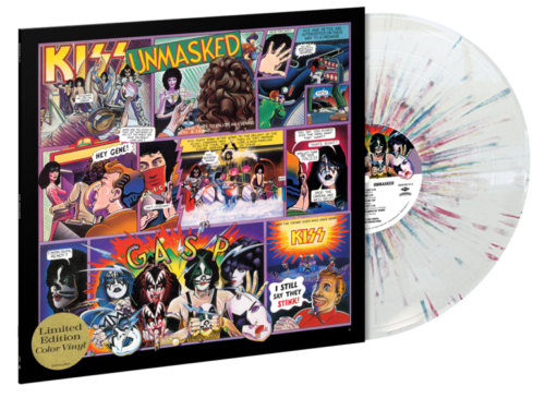 Kiss - Unmasked Exclusive Limited Edition Multi Splatter Color Vinyl LP Record w/ Poster