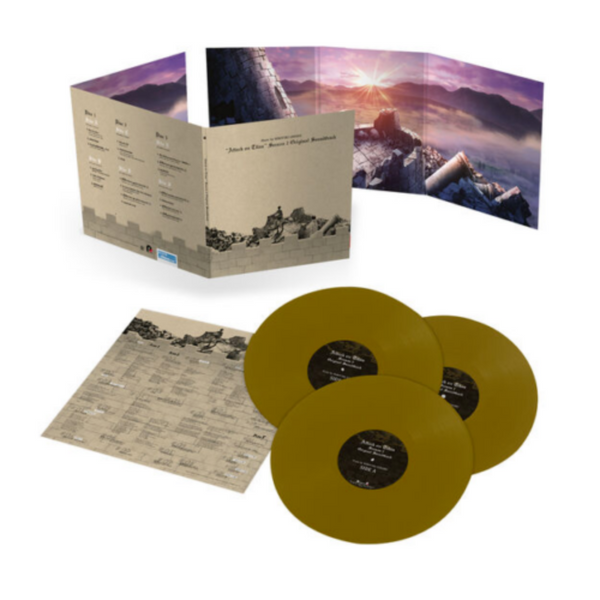 Attack On Titan - Anime Soundtrack Season 1 Exclusive Limited Gold Vinyl 3LP