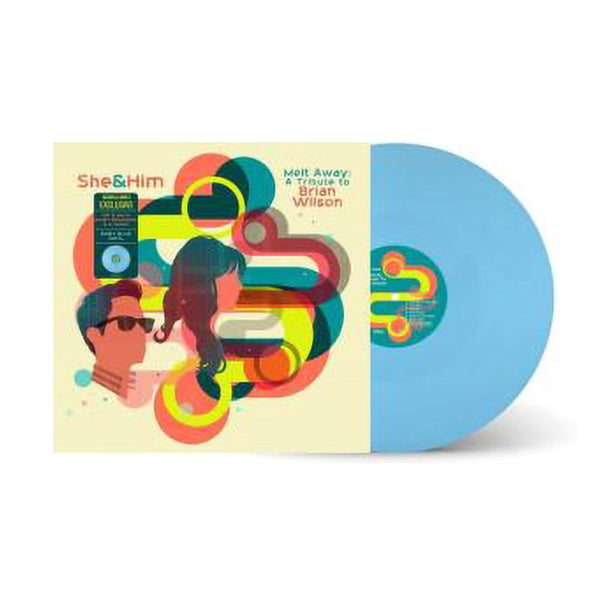 She And Him - Melt Away A Tribute To Brian Wilson Exclusive Baby Blue Colored Vinyl LP Record