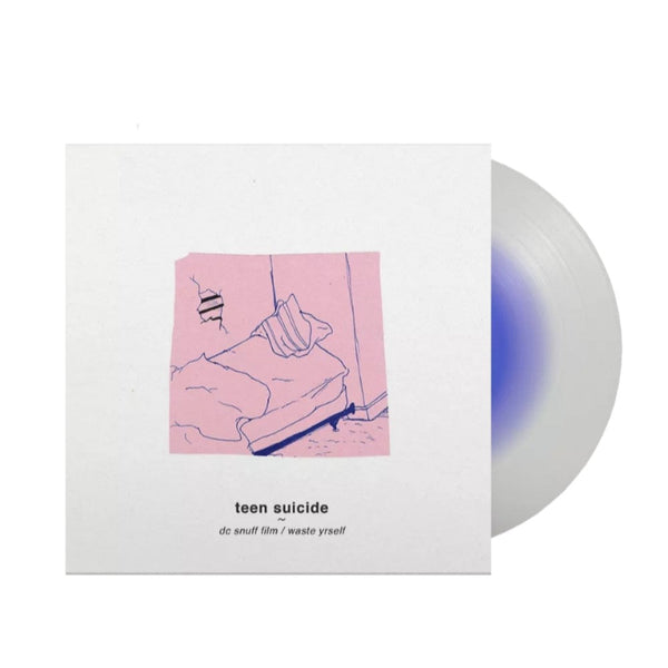 Teen Suicide - Dc Snuff Film / Waste Yrself Exclusive Blue in Clear Color Vinyl LP Record